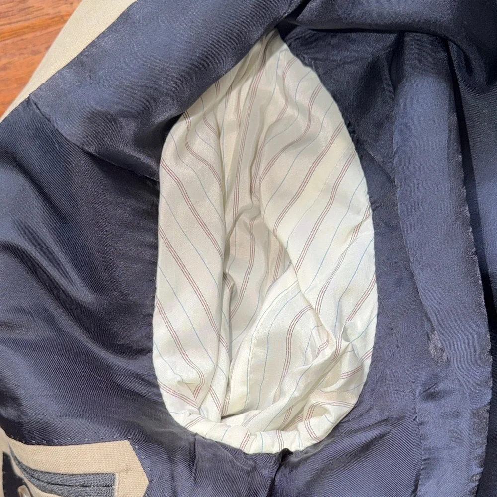 J. Crew Ludlow Slim-fit suit jacket in Italian cotton, Size 38/S, Khaki